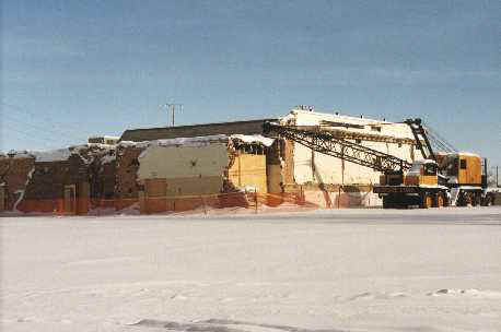 Ada high school demolition courtesy of Darel Paulson, Moorhead State University.