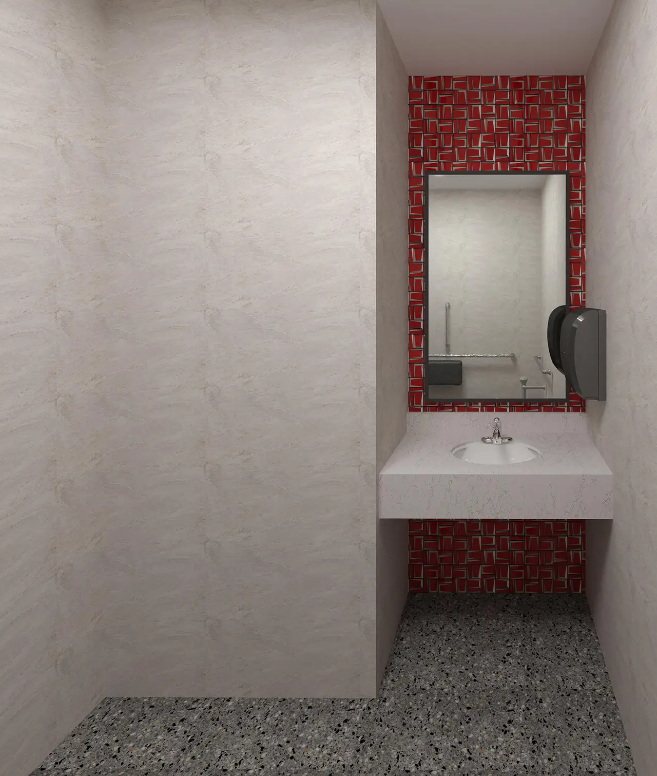 Owens Hall bathroom renovation - toilet room