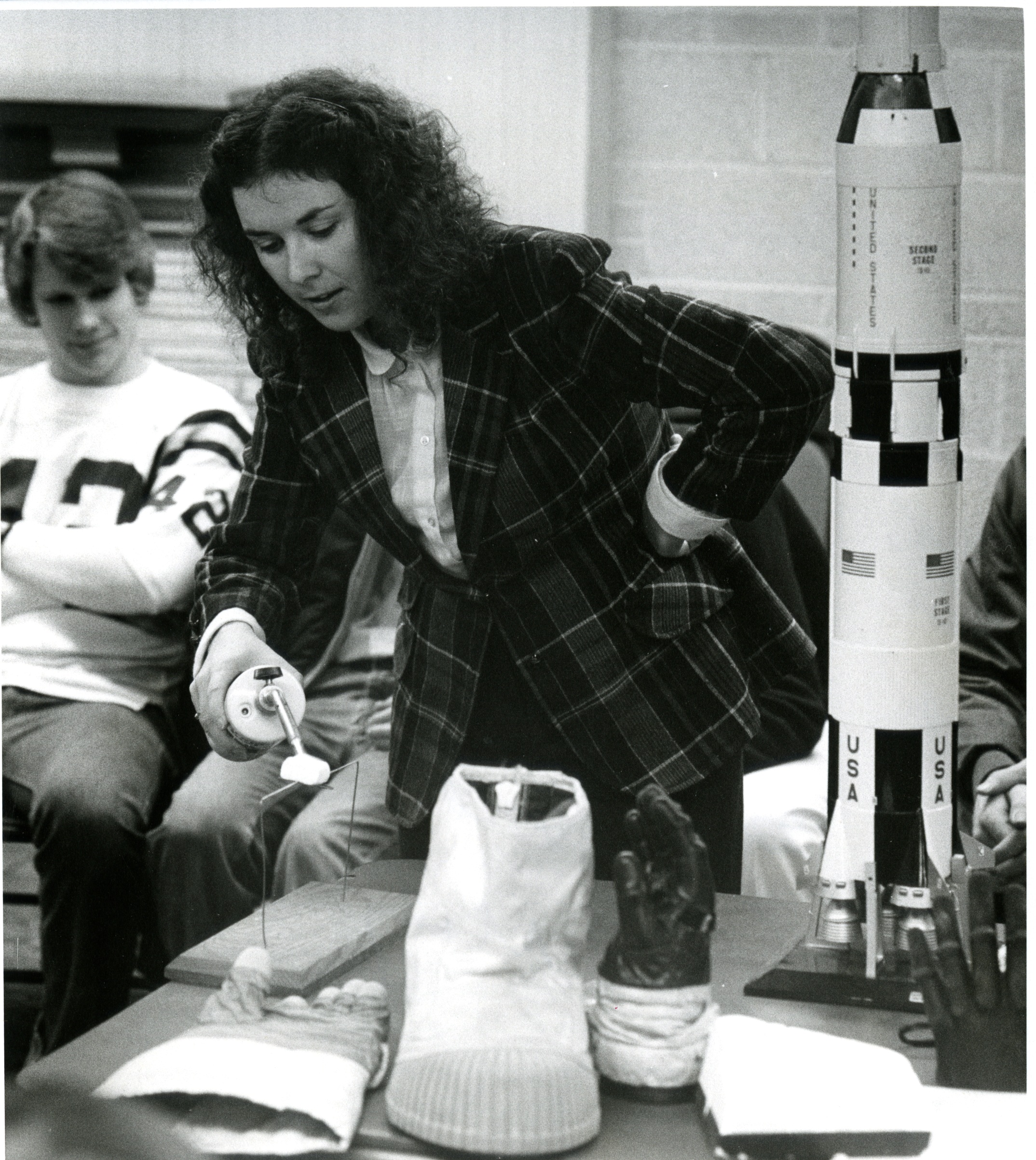 Mary Jane heats a space shuttle tile 1979 Hutchinson KS