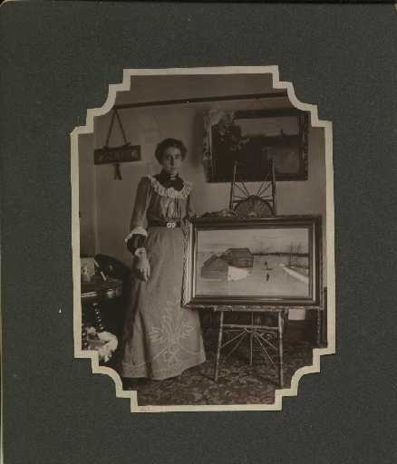 Taken in Georgetown, Minnesota, in 1902, the photograph is of Anne Stein, a local Georgetown artist.